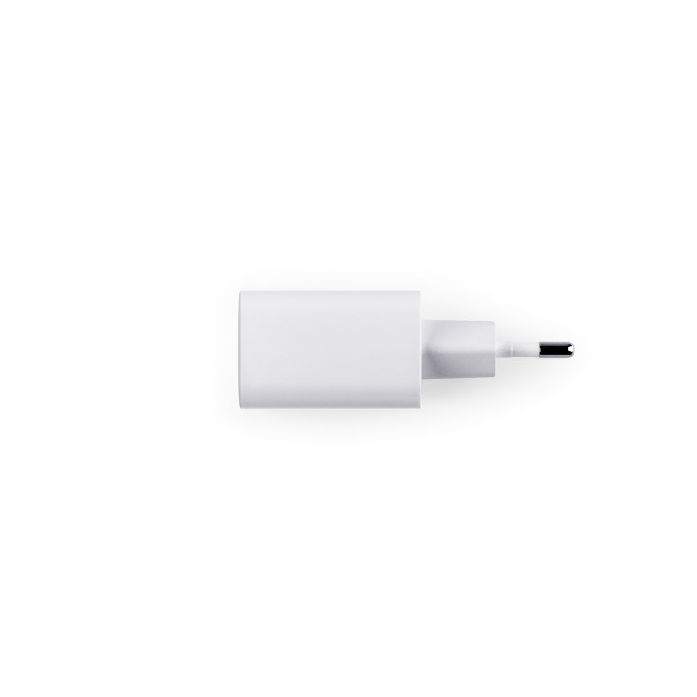 WEGENER. Adaptador de corrente com porta USB-A 18W e USB-C 20W em ABS 100% reciclado - Imagem 6