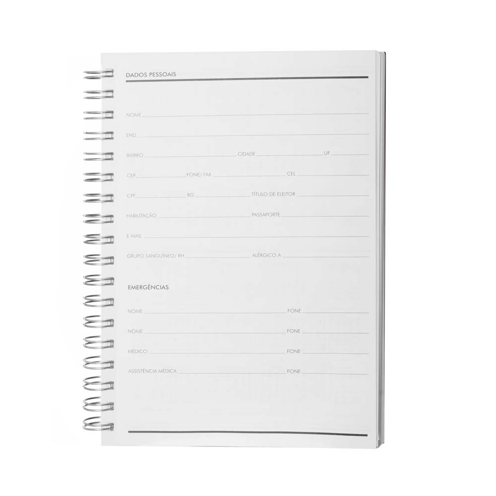 Caderno B5 planner capa em Percalux - Imagem 3