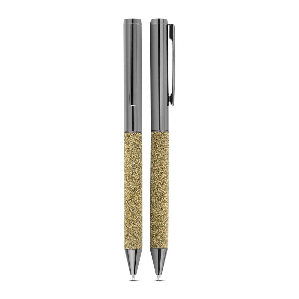 Kit escritório A5 em PU e fibra de café ou chá e Caneta Metalica - Imagem 11