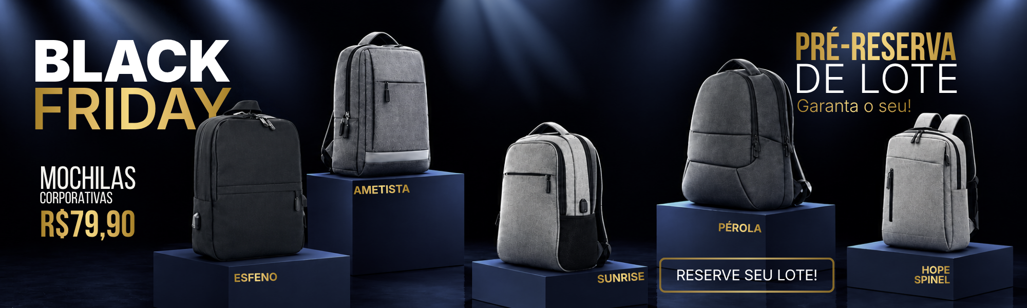 Mochilas corporativas personalizadas Black Friday